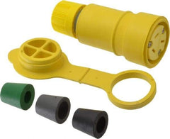 Value Collection - 125/250 VAC, 10, 15 Amp, NonNEMA Configuration, Industrial Grade, Ungrounded Connector - 1 Phase, 3 Poles, IP67 - Exact Tool & Supply