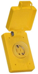 Value Collection - 250 VAC, 20 Amp, 6-20R NEMA, Ungrounded Receptacle - 2 Poles, 3 Wire, Female End, Yellow - Exact Tool & Supply