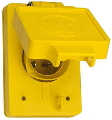 Value Collection - 250 VAC, 20 Amp, 6-20P NEMA, Ungrounded Receptacle - 2 Poles, 3 Wire, Male End, Yellow - Exact Tool & Supply