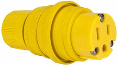 Value Collection - 125 VAC, 15 Amp, 5-15 Configuration, Industrial Grade, Ungrounded Connector - 1 Phase, 2 Poles, IP67 - Exact Tool & Supply