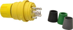 Value Collection - 125 Volt, 15 Amp, L5-15 Configuration, Industrial Grade, Ungrounded Plug - 2 Poles, IP67 - Exact Tool & Supply