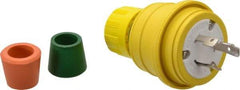 Value Collection - 125 Volt, 20 Amp, L5-20 Configuration, Industrial Grade, Ungrounded Plug - 2 Poles, IP67 - Exact Tool & Supply