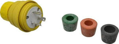 Value Collection - 125 Volt, 30 Amp, L5-30 Configuration, Industrial Grade, Ungrounded Plug - 2 Poles, IP67 - Exact Tool & Supply