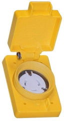 Value Collection - 277 VAC, 15 Amp, L7-15R NEMA, Ungrounded Receptacle - 2 Poles, 3 Wire, Female End, Yellow - Exact Tool & Supply