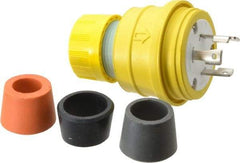 Value Collection - 250 Volt, 30 Amp, L6-30 Configuration, Industrial Grade, Ungrounded Plug - 2 Poles, IP67 - Exact Tool & Supply