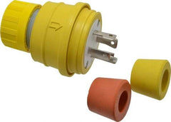 Value Collection - 480 Volt, 30 Amp, L16-30 Configuration, Industrial Grade, Ungrounded Plug - 3 Poles, IP67 - Exact Tool & Supply