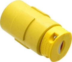 Value Collection - 250 VAC, 20 Amp, L15-20 NEMA, Straight, Ungrounded, Industrial Grade Connector - 3 Pole, 4 Wire, 1 Phase, Rubber, Yellow - Exact Tool & Supply