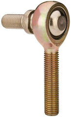 Alinabal - 5/16" ID, 7/8" Max OD, 2,800 Lb Max Static Cap, Spherical Rod End - 5/16-24 LH, 0.437" Shank Diam, 1-1/4" Shank Length, Steel with Molded Nyloy Raceway - Exact Tool & Supply