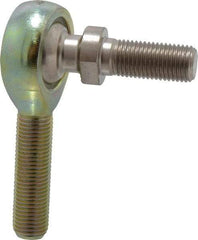 Alinabal - 3/8" ID, 1" Max OD, 3,250 Lb Max Static Cap, Spherical Rod End - 3/8-24 RH, 0.562" Shank Diam, 1-1/4" Shank Length, Steel with Molded Nyloy Raceway - Exact Tool & Supply