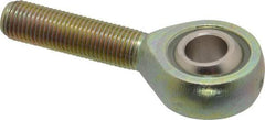 Alinabal - 3/8" ID, 1" Max OD, 3,200 Lb Max Static Cap, Spherical Rod End - 3/8-24 RH, 0.562" Shank Diam, 1-1/4" Shank Length, Steel with Molded Nyloy Raceway - Exact Tool & Supply