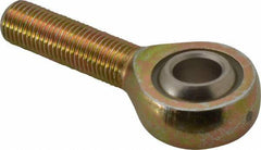 Alinabal - 7/16" ID, 1-1/8" Max OD, 3,750 Lb Max Static Cap, Spherical Rod End - 7/16-20 RH, 5/8" Shank Diam, 1-3/8" Shank Length, Steel with Molded Nyloy Raceway - Exact Tool & Supply