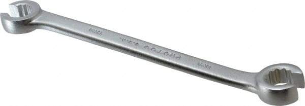 Proto - 13 x 14mm, Chrome Finish, Open End Flare Nut Wrench - 12 Points, 7-17/32" OAL, Steel, Double End Head - Exact Tool & Supply