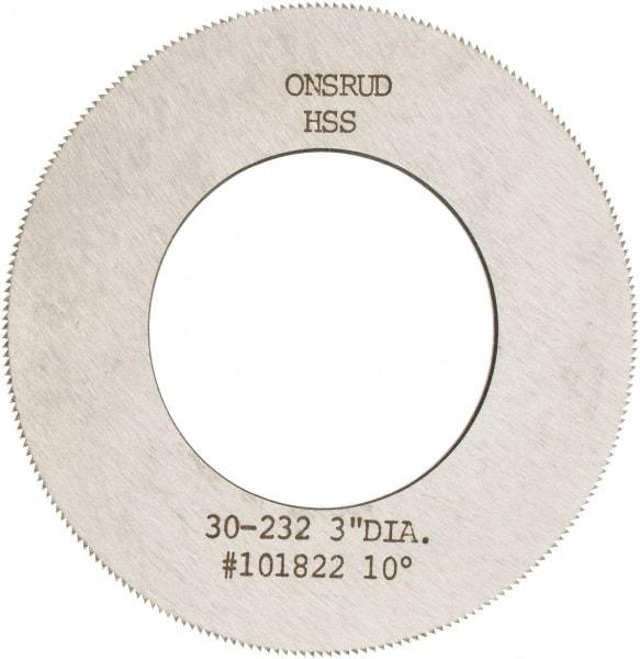 Onsrud - 3" Diam x 0.032" Blade Thickness x 1-5/8" Arbor Hole Diam, 224 Tooth Slitting and Slotting Saw - Arbor Connection, High Speed Steel - Exact Tool & Supply