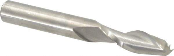 Onsrud - 3/8" Cutting Diam x 1-1/8" Length of Cut, 2 Flute, Upcut Spiral Router Bit - Uncoated, Right Hand Cut, Solid Carbide, 3" OAL x 3/8" Shank Diam, Double Edge, 30° Helix Angle - Exact Tool & Supply