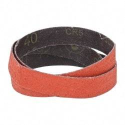 3M - 1" Wide x 42" OAL, 40 Grit, Ceramic Abrasive Belt - Ceramic, Coarse, Coated, YF Weighted Cloth Backing, Wet/Dry, Series 777F - Exact Tool & Supply
