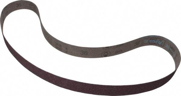 3M - 1-1/2" Wide x 60" OAL, 36 Grit, Aluminum Oxide Abrasive Belt - Aluminum Oxide, Very Coarse, Coated, X Weighted Cloth Backing, Series 341D - Exact Tool & Supply