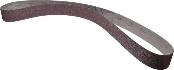 3M - 2" Wide x 60" OAL, 36 Grit, Aluminum Oxide Abrasive Belt - Aluminum Oxide, Very Coarse, Coated, X Weighted Cloth Backing, Series 341D - Exact Tool & Supply