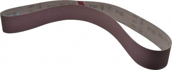 3M - 2-1/2" Wide x 60" OAL, 180 Grit, Aluminum Oxide Abrasive Belt - Aluminum Oxide, Very Fine, Coated, X Weighted Cloth Backing, Series 341D - Exact Tool & Supply
