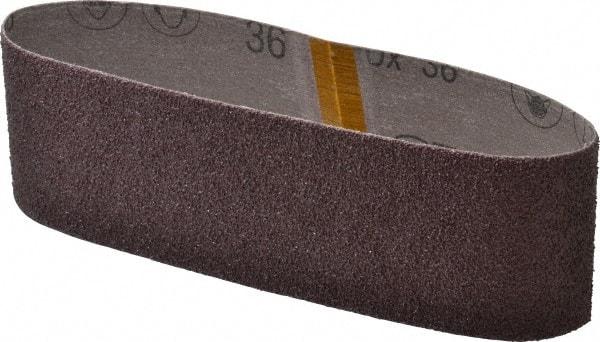 3M - 3" Wide x 21" OAL, 36 Grit, Aluminum Oxide Abrasive Belt - Aluminum Oxide, Very Coarse, Coated, X Weighted Cloth Backing, Series 341D - Exact Tool & Supply