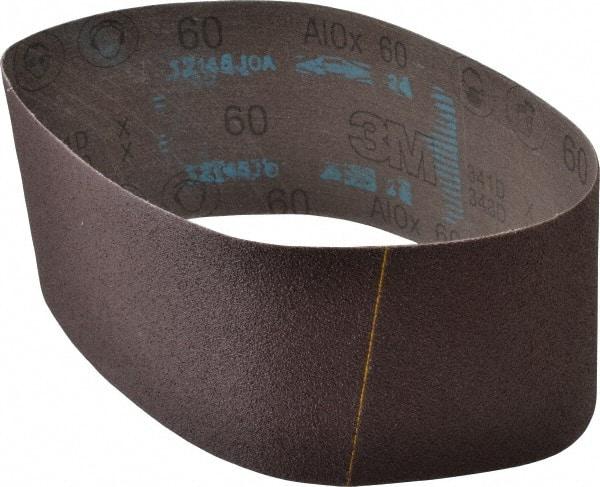 3M - 4" Wide x 24" OAL, 60 Grit, Aluminum Oxide Abrasive Belt - Aluminum Oxide, Medium, Coated, X Weighted Cloth Backing, Series 341D - Exact Tool & Supply