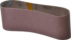 3M - 4" Wide x 24" OAL, 80 Grit, Aluminum Oxide Abrasive Belt - Aluminum Oxide, Medium, Coated, X Weighted Cloth Backing, Series 240D - Exact Tool & Supply