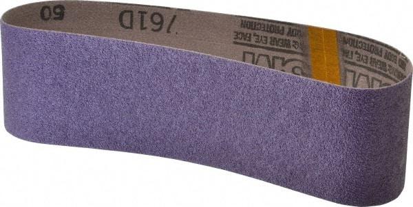 3M - 3" Wide x 24" OAL, 50 Grit, Ceramic Abrasive Belt - Ceramic, Coarse, Coated, Y Weighted Cloth Backing, Series 761D - Exact Tool & Supply