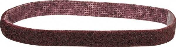3M - 1/2" Wide x 12" OAL, Aluminum Oxide Abrasive Belt - Aluminum Oxide, Medium, Nonwoven, Series SC-BS - Exact Tool & Supply
