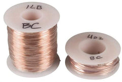 Made in USA - 26 Gage, 0.0159" Diameter x 1,260' Long, Bare, Copper Bus Bar Wire - Pure Copper (ASTM B3) - Exact Tool & Supply