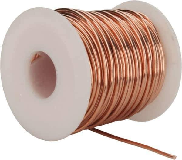 Made in USA - 14 Gage, 0.0641" Diameter x 80' Long, Bare, Copper Bus Bar Wire - Pure Copper (ASTM B3) - Exact Tool & Supply