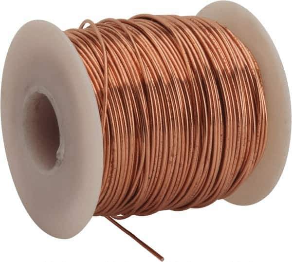 Made in USA - 18 Gage, 0.0403" Diameter x 199' Long, Bare, Copper Bus Bar Wire - Pure Copper (ASTM B3) - Exact Tool & Supply