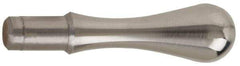 Gibraltar - 1/4" Press Fit Stem, Fixed Handwheel & Machine Handle - Carbon Steel Bulb Shape Handle, 7/16" Long Carbon Steel Stem, 1-23/32" OAL - Exact Tool & Supply