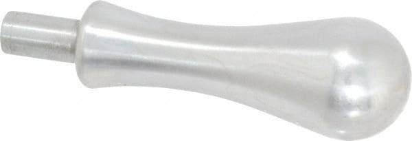 Gibraltar - 7/16" Press Fit Stem, Revolving Handwheel & Machine Handle - Carbon Steel Bulb Shape Handle, 3/4" Long Carbon Steel Stem, 4-1/32" OAL - Exact Tool & Supply