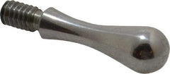 Gibraltar - 1/4-20 Threaded Stem, Fixed Handwheel & Machine Handle - Carbon Steel Bulb Shape Handle, 7/16" Long Carbon Steel Stem, 1-23/32" OAL - Exact Tool & Supply