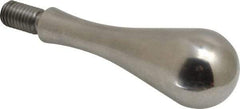 Gibraltar - 1/2-13 Threaded Stem, Fixed Handwheel & Machine Handle - Carbon Steel Bulb Shape Handle, 15/16" Long Carbon Steel Stem, 5" OAL - Exact Tool & Supply
