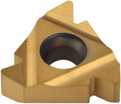 Carmex - 27ER External Right Hand 4 UN Laydown Threading Insert - Grade P25C, TiN Coated Carbide - Exact Tool & Supply