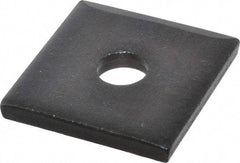 Gibraltar - 1/2" Bolt, 2" Square, Black Oxide Finish, Case Hardened Steel Square Flat Washer - 9/16" ID, 1/4" Thick - Exact Tool & Supply