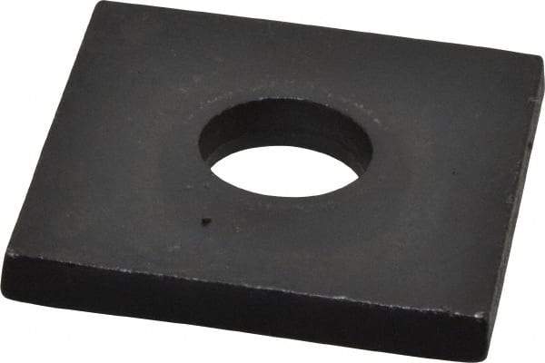 Gibraltar - 5/8" Bolt, 2" Square, Black Oxide Finish, Steel Square Flat Washer - 11/16" ID, 1/4" Thick - Exact Tool & Supply
