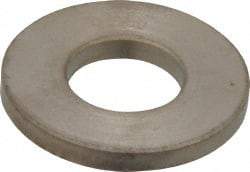 Gibraltar - 1/2" Screw, Grade 12L14 Case Hardened Steel Standard Flat Washer - 17/32" ID x 1-1/8" OD, 1/8" Thick, Nickel-Plated Finish - Exact Tool & Supply