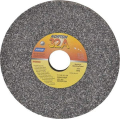 Norton - 7" Diam x 1-1/4" Hole x 1/2" Thick, I Hardness, 46 Grit Surface Grinding Wheel - Aluminum Oxide, Type 1, Coarse Grade, 3,600 Max RPM, Vitrified Bond, No Recess - Exact Tool & Supply