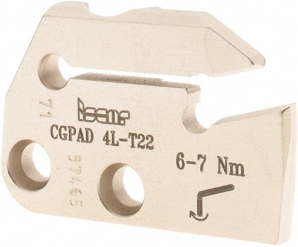 Iscar - Left Hand Cut, 5mm Insert Width, Cutoff & Grooving Support Blade for Indexables - 22mm Max Depth of Cut, 5.2mm Head Projection - Exact Tool & Supply