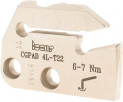 Iscar - Left Hand Cut, 5mm Insert Width, Cutoff & Grooving Support Blade for Indexables - 22mm Max Depth of Cut, 5.2mm Head Projection - Exact Tool & Supply