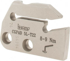 Iscar - Left Hand Cut, 6.4mm Insert Width, Cutoff & Grooving Support Blade for Indexables - 22mm Max Depth of Cut, 5.2mm Head Projection - Exact Tool & Supply