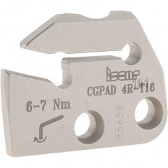 Iscar - Right Hand Cut, 5mm Insert Width, Cutoff & Grooving Support Blade for Indexables - 16mm Max Depth of Cut, 5.2mm Head Projection - Exact Tool & Supply