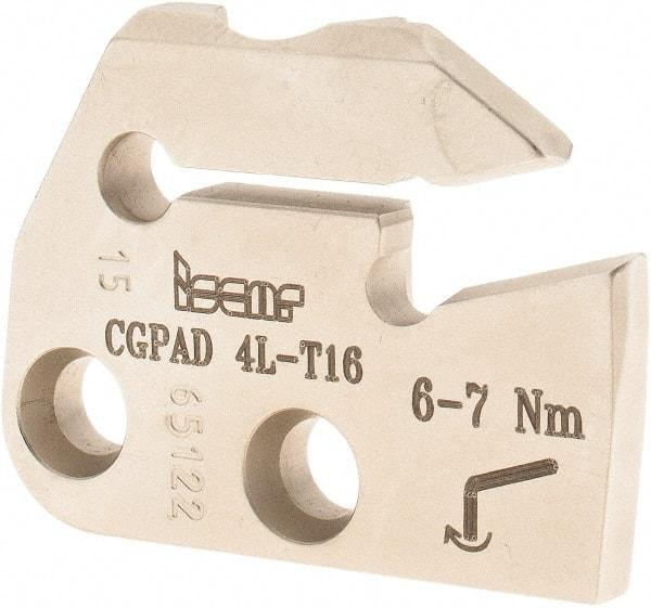 Iscar - Left Hand Cut, 5mm Insert Width, Cutoff & Grooving Support Blade for Indexables - 16mm Max Depth of Cut, 5.2mm Head Projection - Exact Tool & Supply