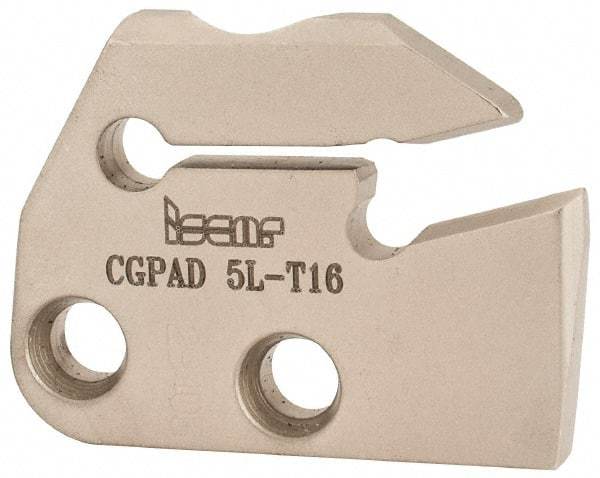 Iscar - Left Hand Cut, 6.4mm Insert Width, Cutoff & Grooving Support Blade for Indexables - 16mm Max Depth of Cut, 5.2mm Head Projection - Exact Tool & Supply