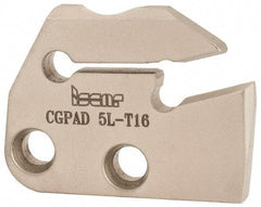 Iscar - Left Hand Cut, 6.4mm Insert Width, Cutoff & Grooving Support Blade for Indexables - 16mm Max Depth of Cut, 5.2mm Head Projection - Exact Tool & Supply