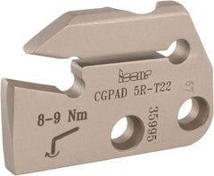 Iscar - Right Hand Cut, 6.4mm Insert Width, Cutoff & Grooving Support Blade for Indexables - 22mm Max Depth of Cut, 5.2mm Head Projection - Exact Tool & Supply