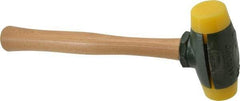 Garland - 2 Lb Head 1-1/2" Face Plastic Split Head Hammer - 12-1/2" OAL, Wood Handle - Exact Tool & Supply