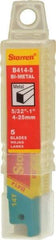 Starrett - 4" Long x 3/4" Thick, Bi-Metal Reciprocating Saw Blade - Straight Profile, 14 TPI, Toothed Edge, Universal Shank - Exact Tool & Supply