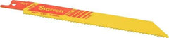 Starrett - 6" Long x 3/4" Thick, Bi-Metal Reciprocating Saw Blade - Straight Profile, 10 TPI, Toothed Edge, Universal Shank - Exact Tool & Supply